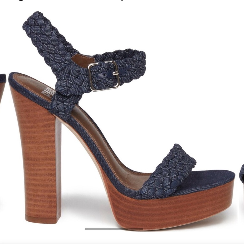 Paige Denim Ankle Strap Platform Sandal
